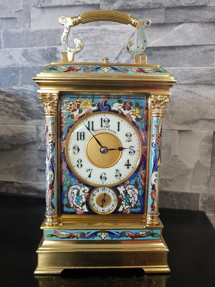 Champleve Grande Sonnerie carriage clock